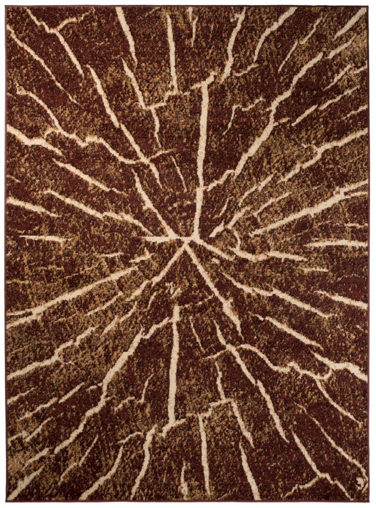 Alfombra Luxury Marrón Beige Madera Líneas
