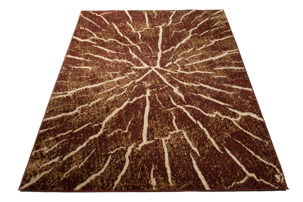 Alfombra Luxury Marrón Beige Madera Líneas
