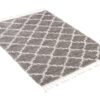 Alfombra Boho con Borlas Gris Trellis Shaggy