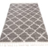 Alfombra Boho con Borlas Gris Trellis Shaggy