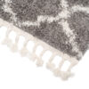Alfombra Boho con Borlas Gris Trellis Shaggy