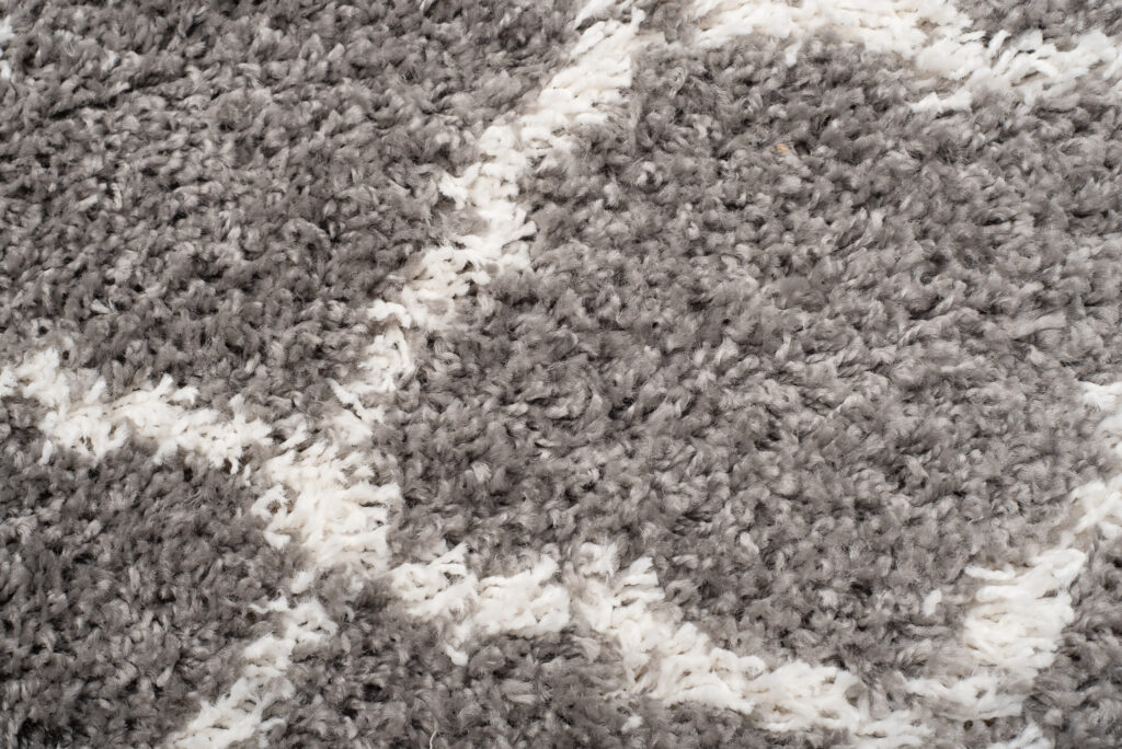 Alfombra Boho con Borlas Gris Trellis Shaggy