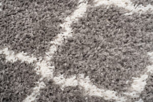 Alfombra Boho con Borlas Gris Trellis Shaggy