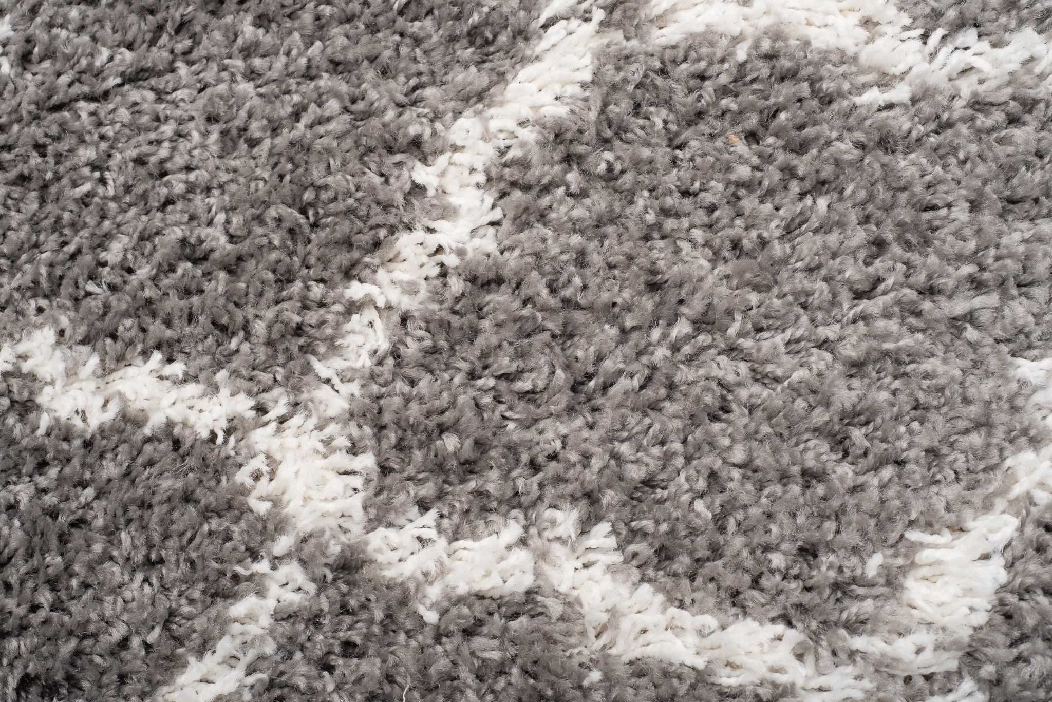 Alfombra Boho con Borlas Gris Trellis Shaggy