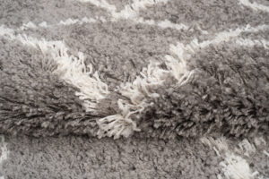 Alfombra Boho con Borlas Gris Trellis Shaggy