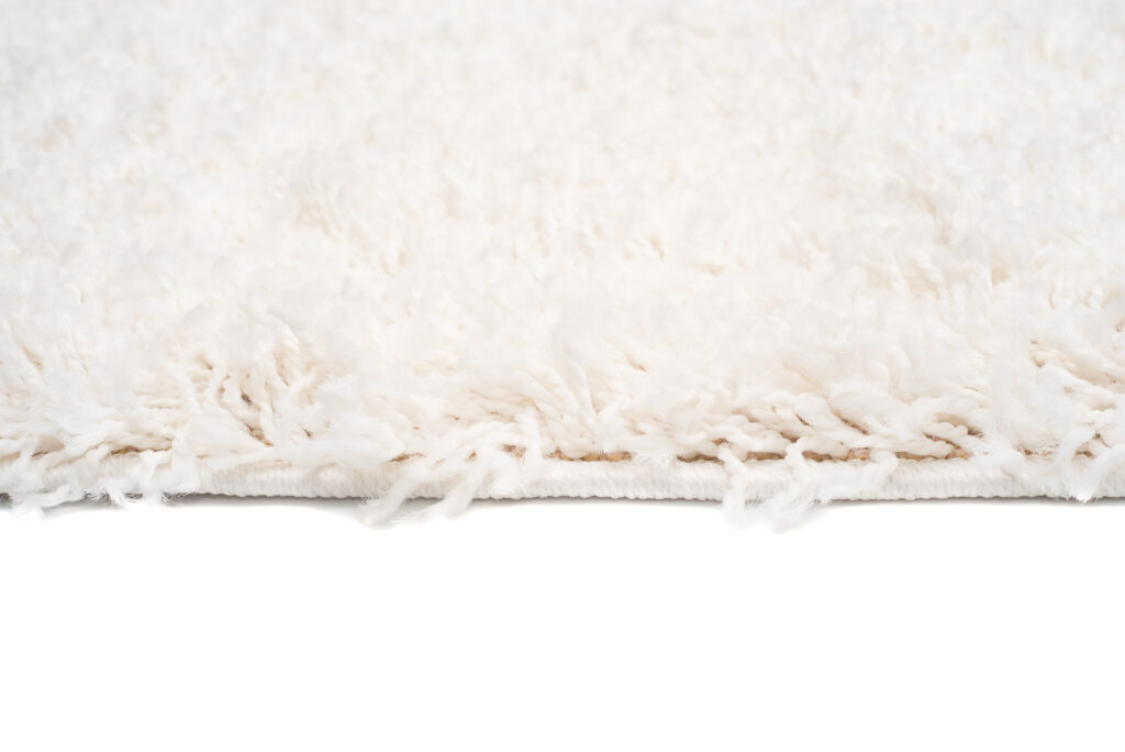 Alfombra Boho con Borlas Crema Shaggy