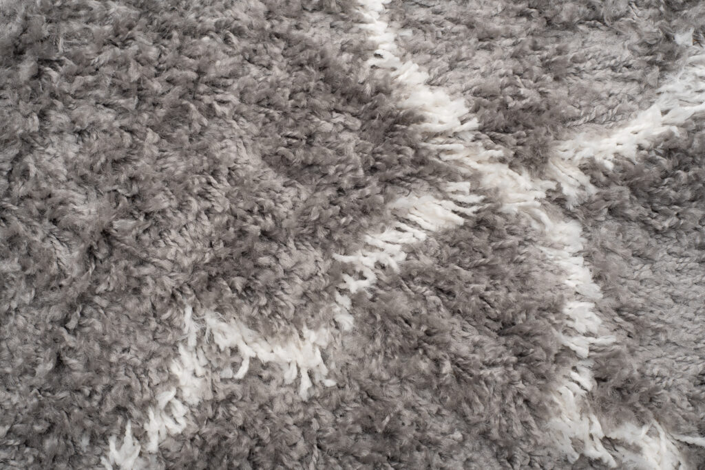 Alfombra Boho con Borlas Gris Trébol Marroquí