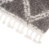 Alfombra Boho con Borlas Gris Enrejado Shaggy