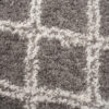 Alfombra Boho con Borlas Gris Enrejado Shaggy