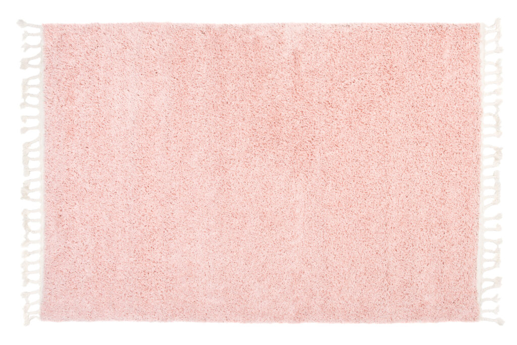 Alfombra Boho con Borlas Rosa Shaggy