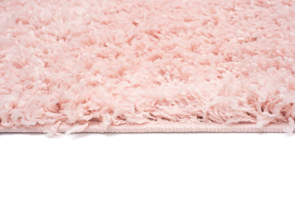 Alfombra Boho con Borlas Rosa Shaggy