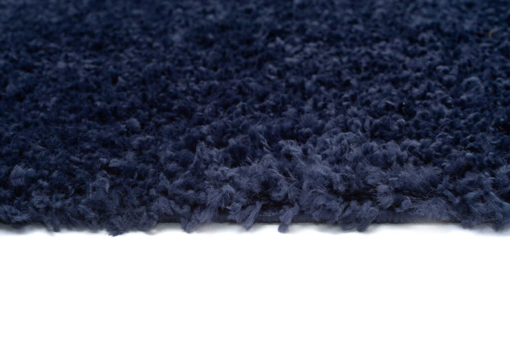 Alfombra Boho con Borlas Azul Marino Shaggy