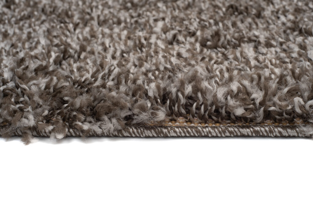 Alfombra Boho con Borlas Gris Pardo Shaggy