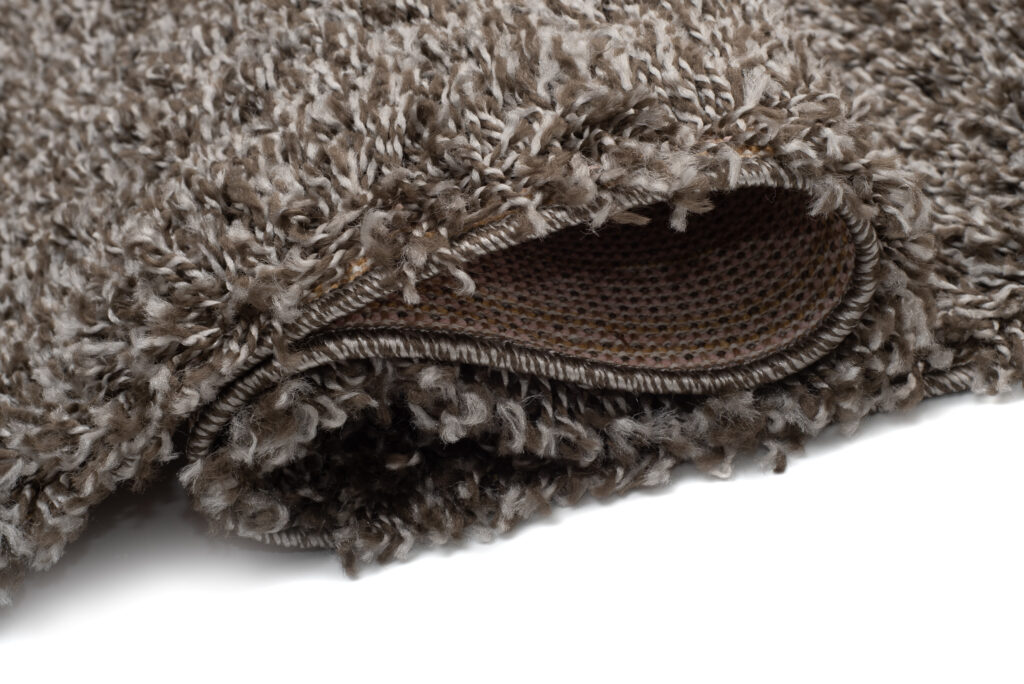 Alfombra Boho con Borlas Gris Pardo Shaggy