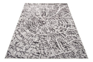 Alfombra Sky Gris Oscuro Moderno Madera