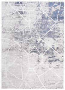 Alfombra Sky Gris Azul Abstracto Líneas