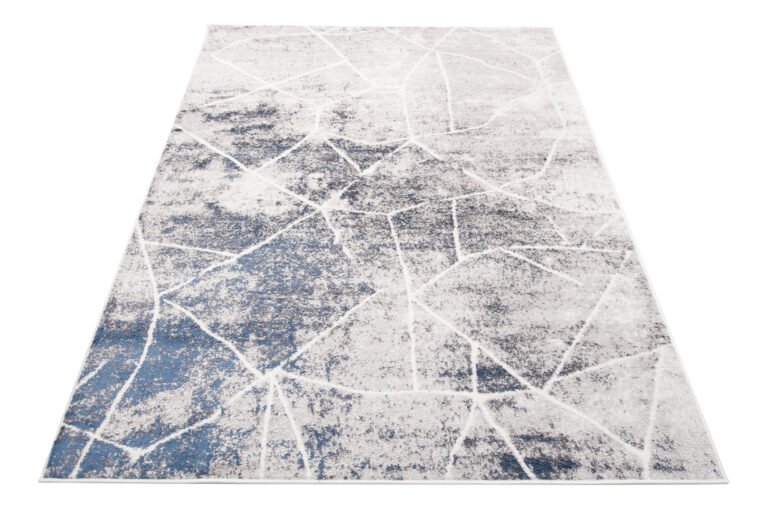 Alfombra Sky Gris Azul Abstracto Líneas