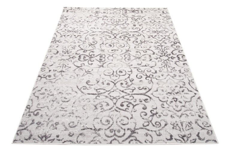 Alfombra Sky Gris Vintage Floral Ornamental