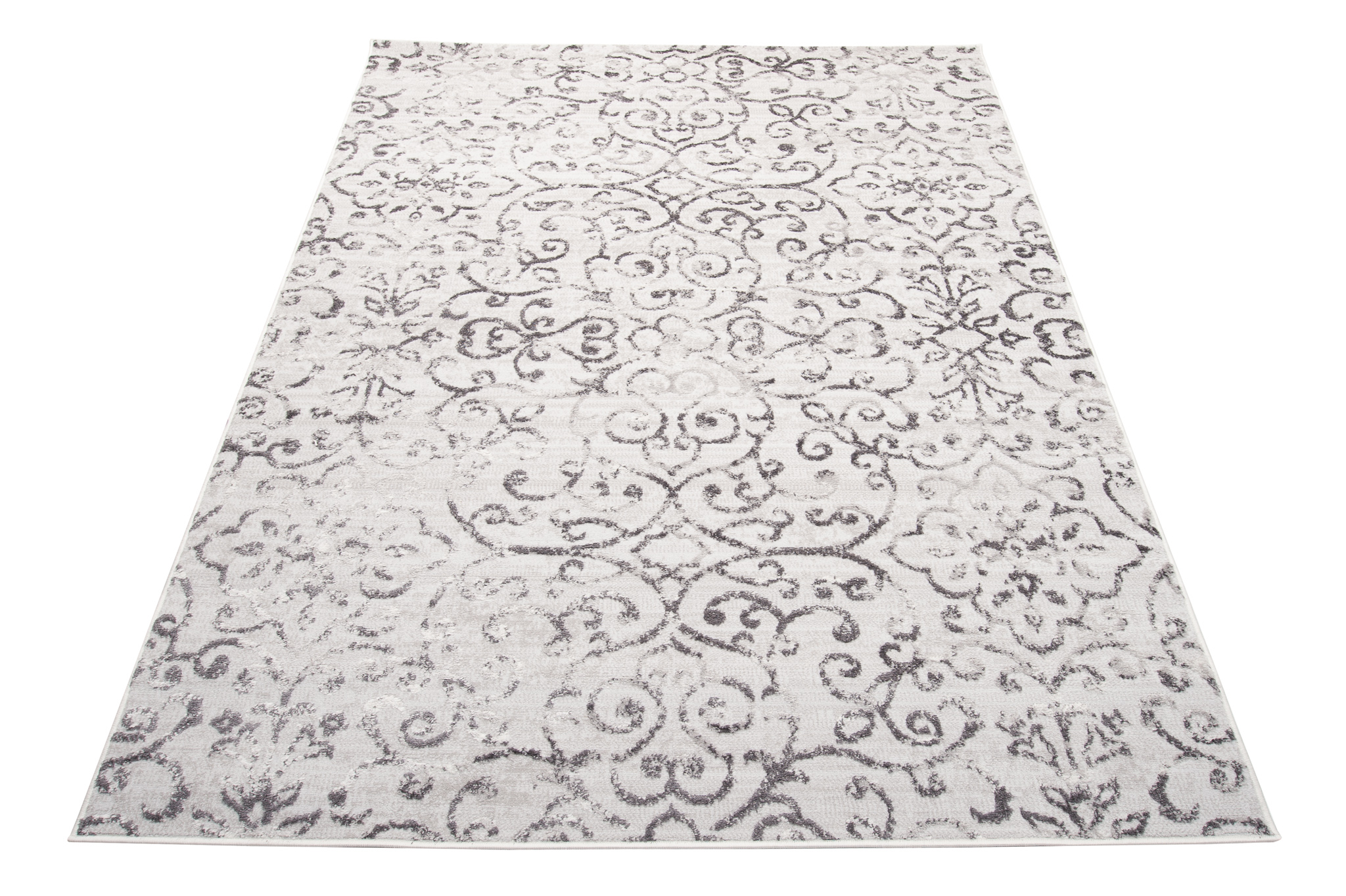 Alfombra Sky Gris Vintage Floral Ornamental