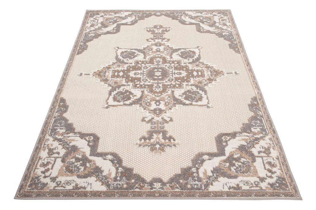 Alfombra Exterior Patio Crema Beige Vintage
