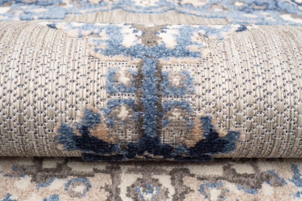 Alfombra Exterior Patio Gris Azul Vintage