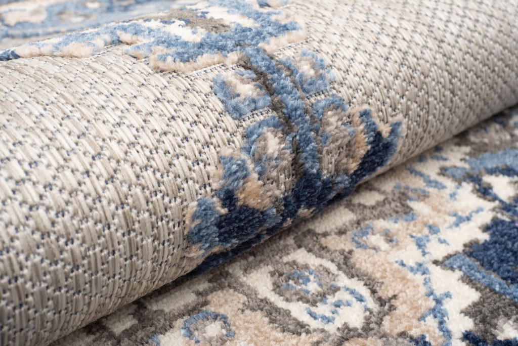 Alfombra Exterior Patio Gris Azul Vintage