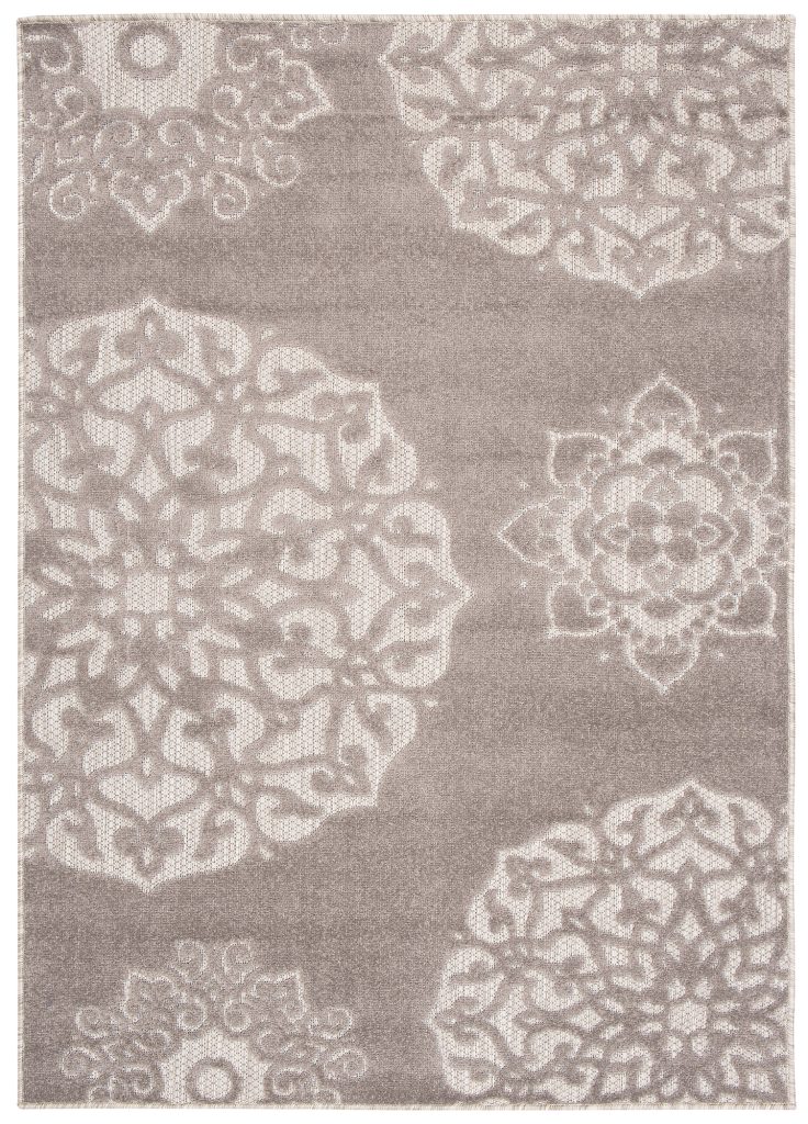 Alfombra Exterior Patio Gris Ornamental