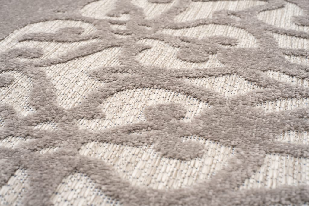 Alfombra Exterior Patio Gris Ornamental