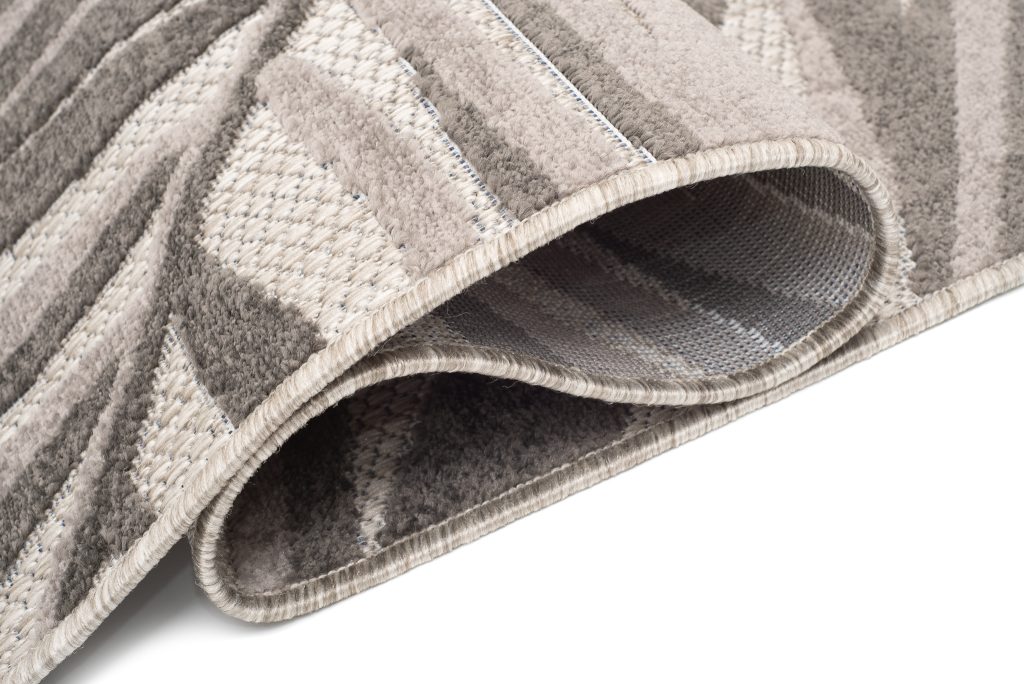Alfombra Exterior Patio Gris Beige Hojas