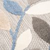 Alfombra Exterior Patio Gris Azul Hojas