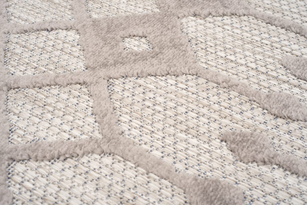 Alfombra Exterior Patio Gris Beige Étnico