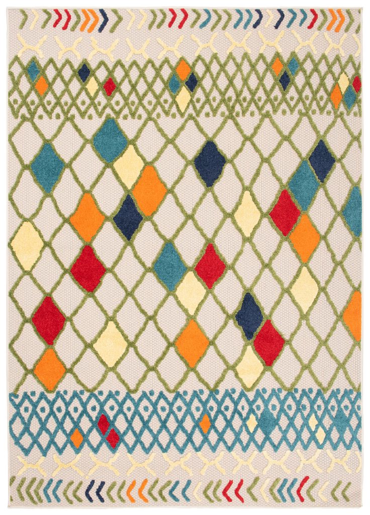 Alfombra Exterior Patio Multicolor Étnico