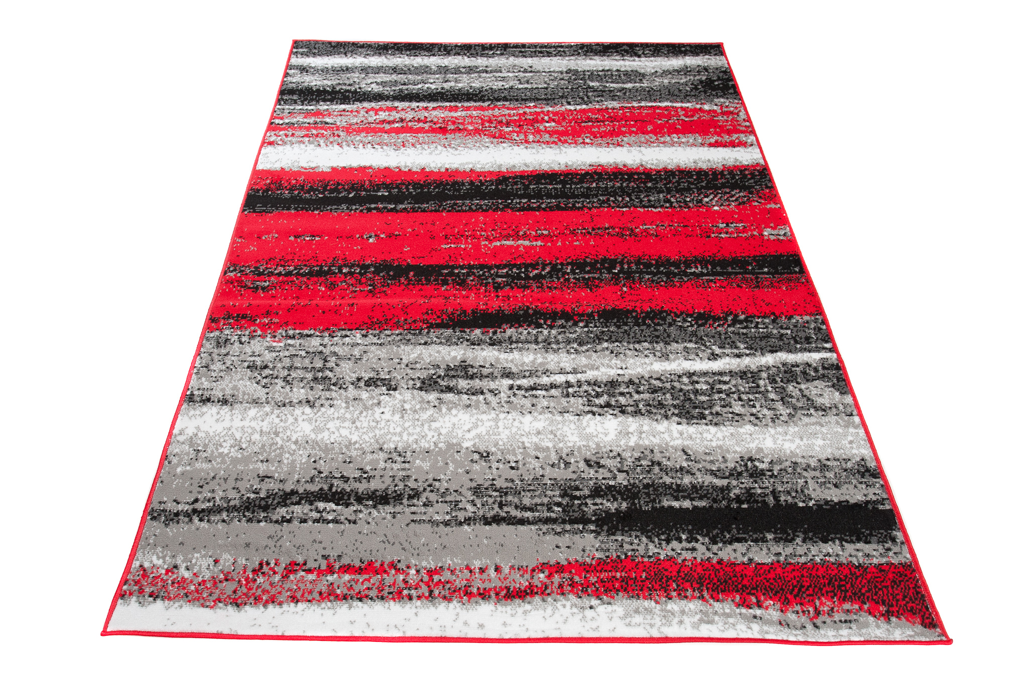 Alfombra Maya Gris Rojo Rayas