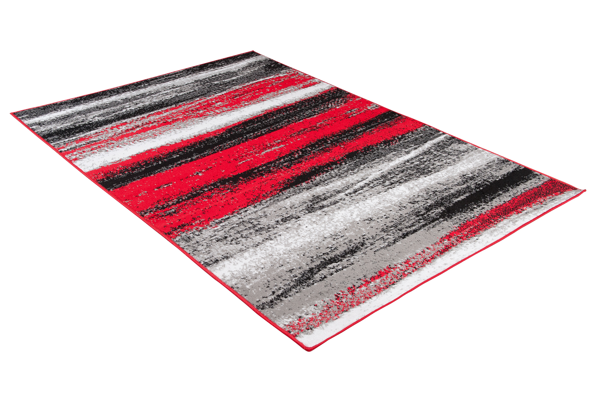 Alfombra Maya Gris Rojo Rayas