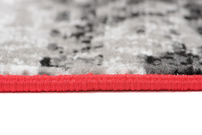 Alfombra Maya Gris Rojo Rayas