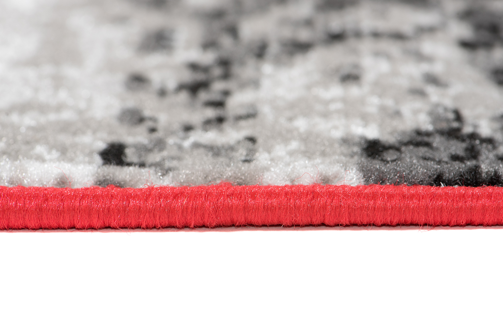 Alfombra Maya Gris Rojo Rayas