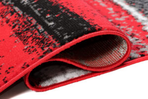 Alfombra Maya Gris Rojo Rayas