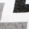 Alfombra Maya Gris Negro Geométrico Zigzag