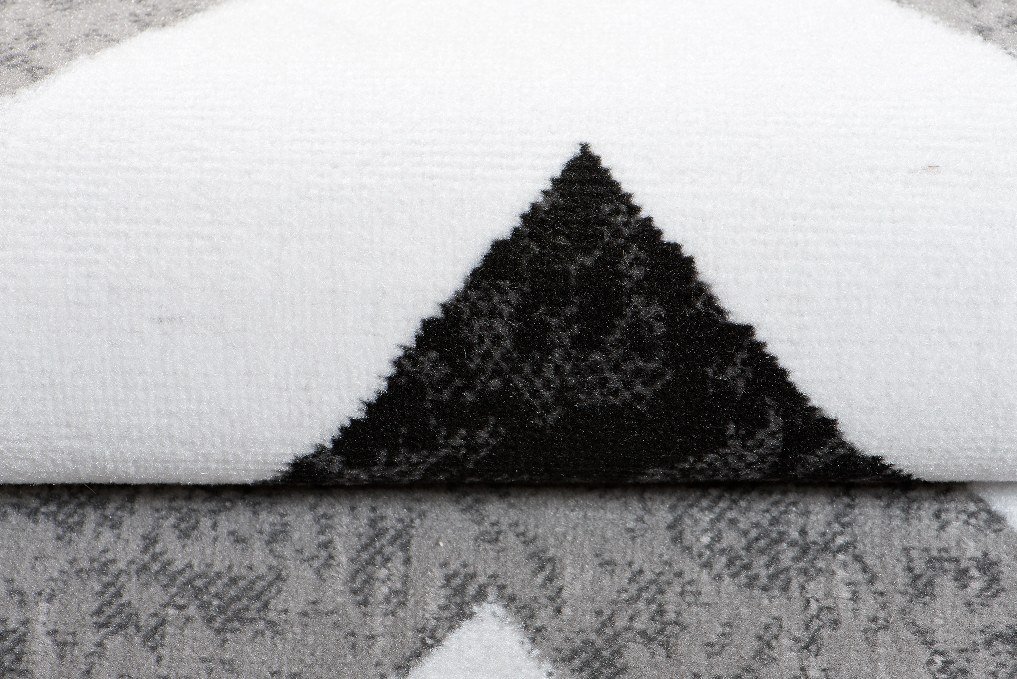 Alfombra Maya Gris Negro Geométrico Zigzag