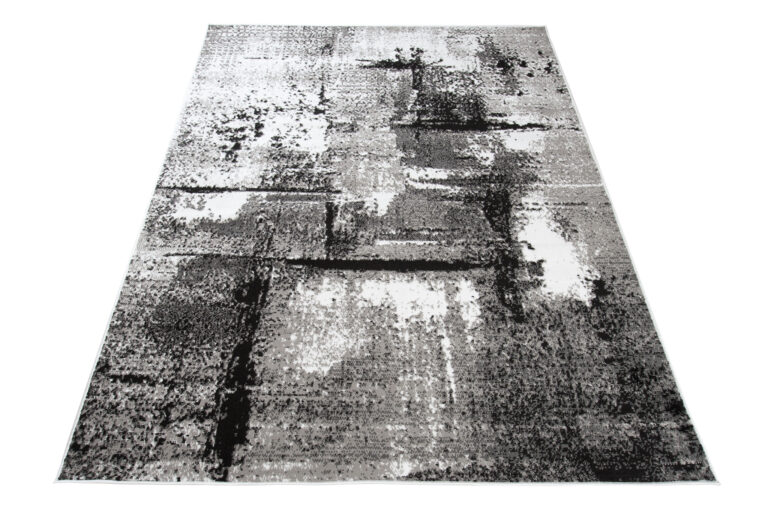 Alfombra Maya Gris Negro Moteado