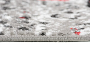 Alfombra Maya Gris Rojo Moteado