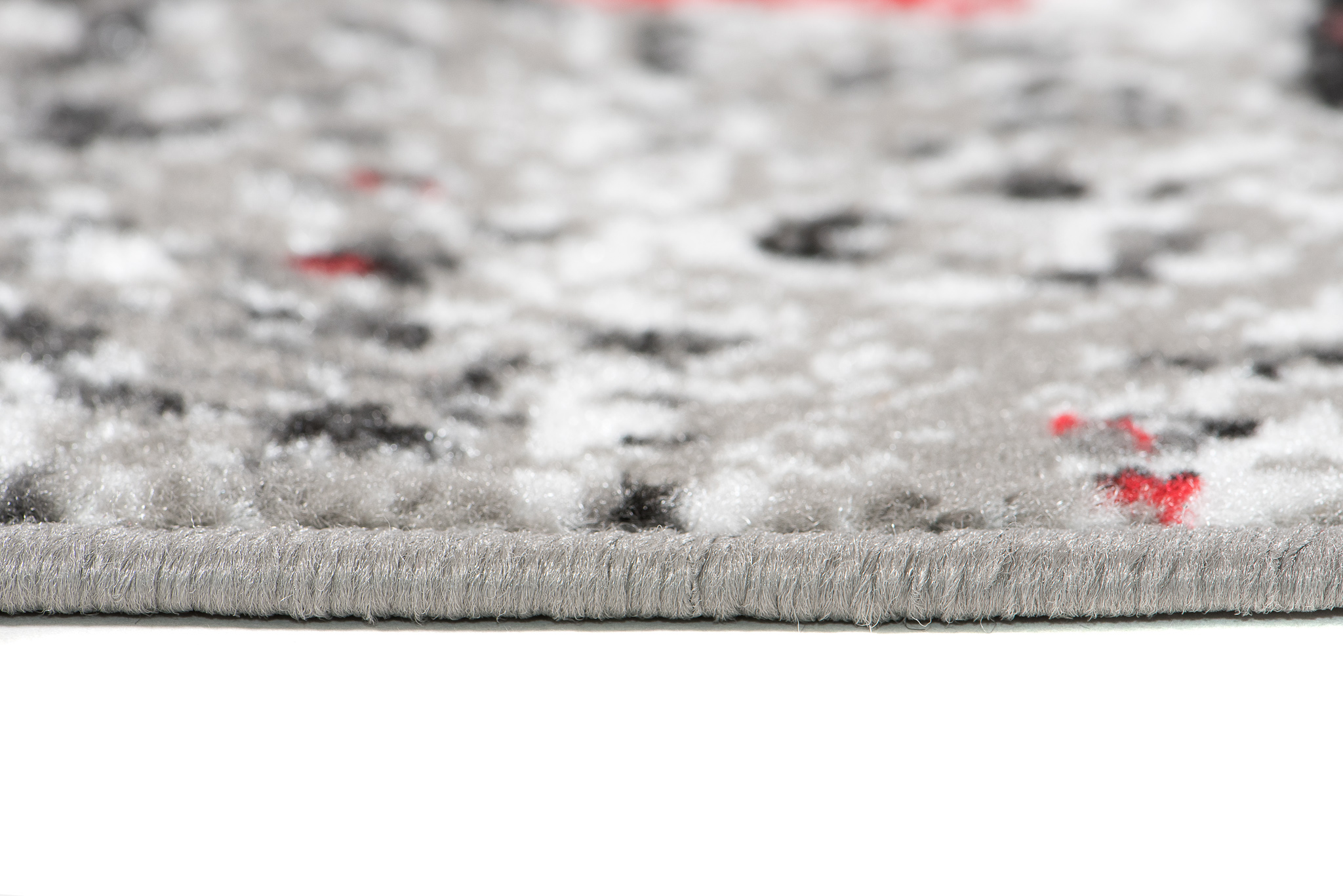 Alfombra Maya Gris Rojo Moteado