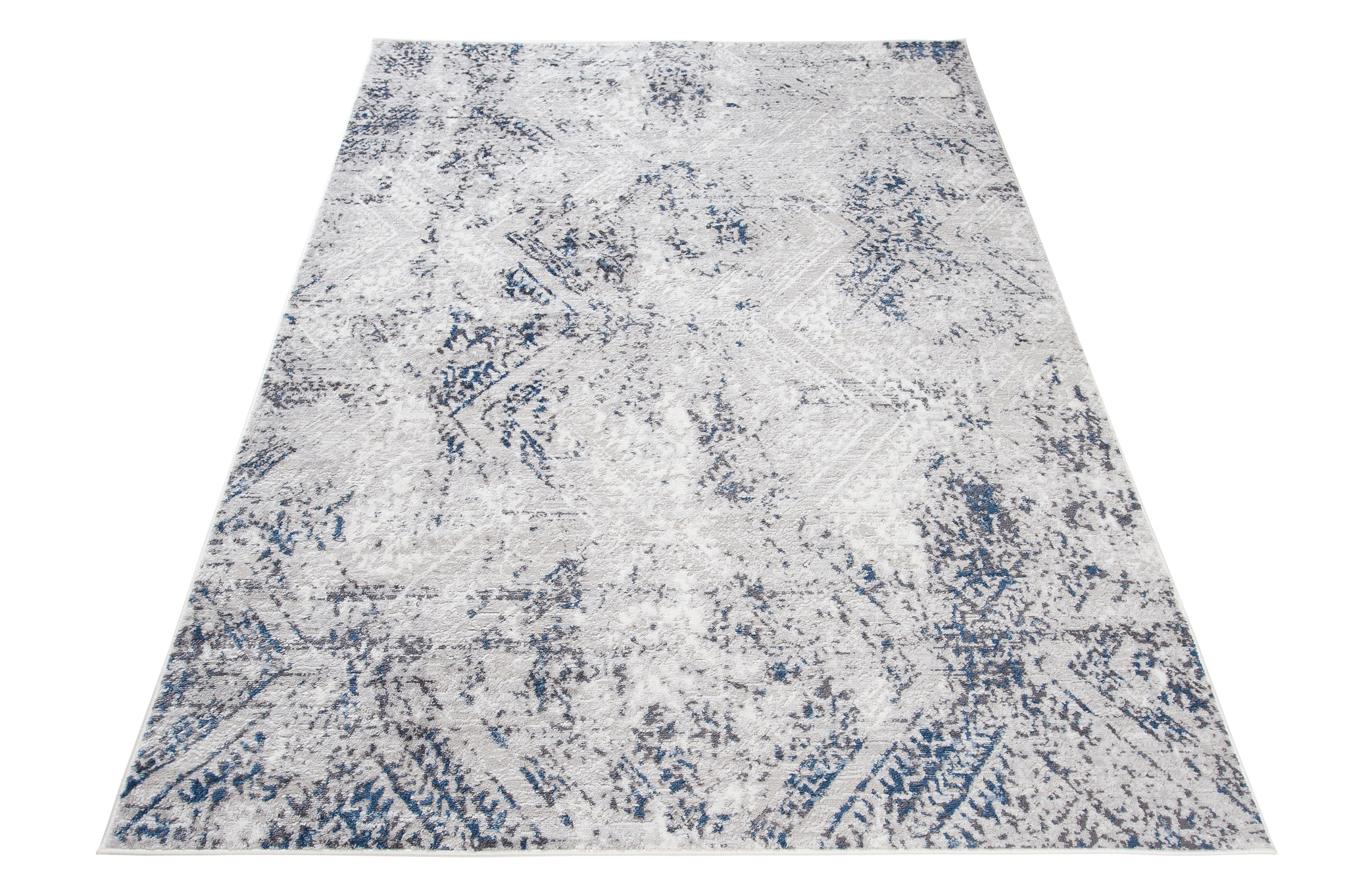 Alfombra Sky Azul Crema Vintage Diamantes