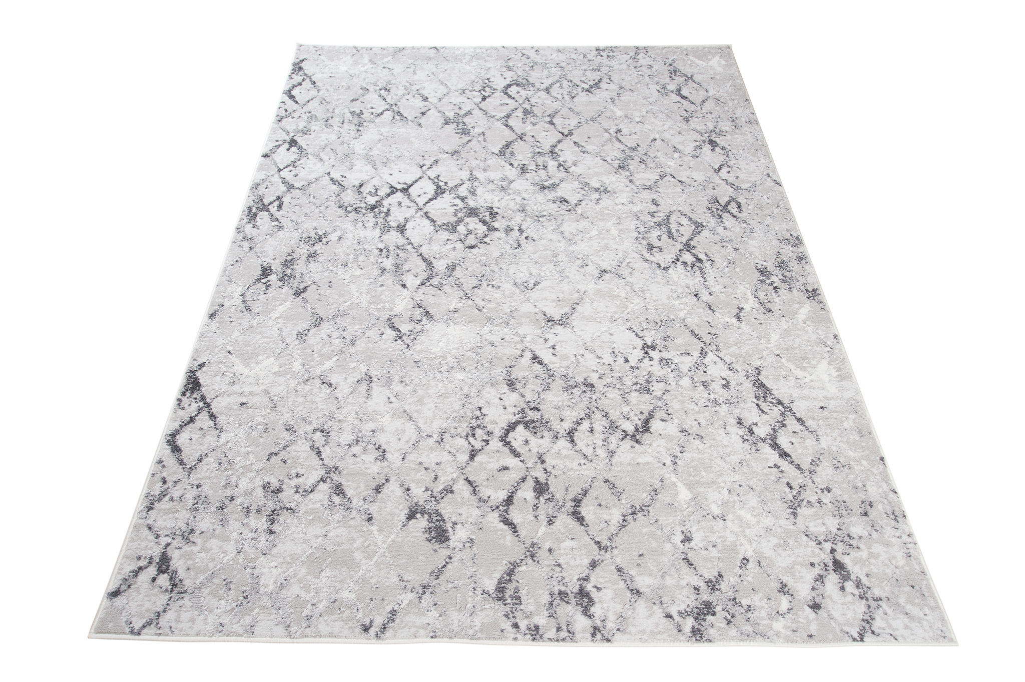 Alfombra Sky Gris Geométrico Diamantes