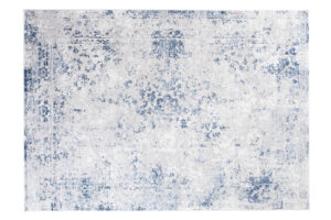 Alfombra Sky Azul Gris Borde Ornamental