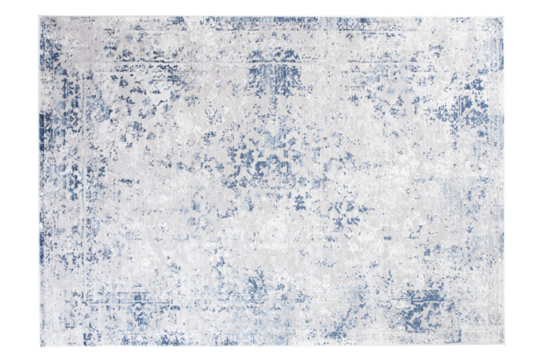 Alfombra Sky Azul Gris Borde Ornamental