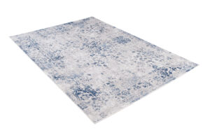 Alfombra Sky Azul Gris Borde Ornamental