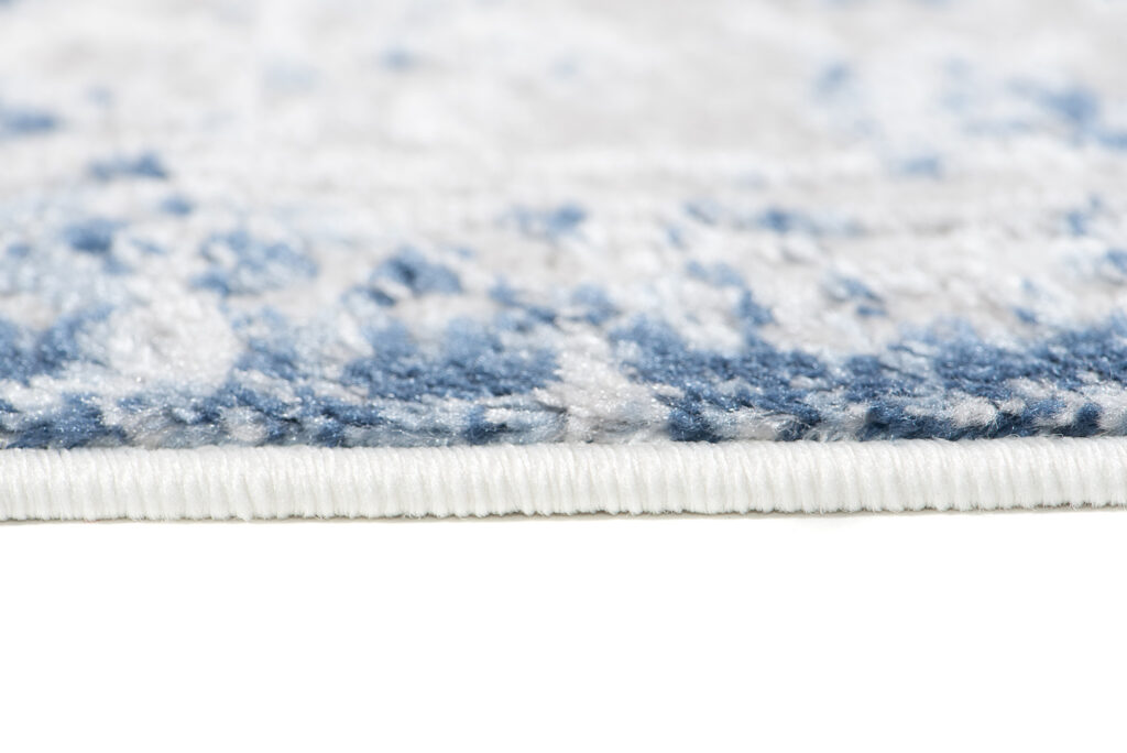 Alfombra Sky Azul Gris Borde Ornamental