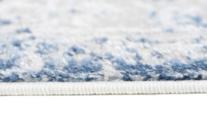 Alfombra Sky Azul Gris Borde Ornamental