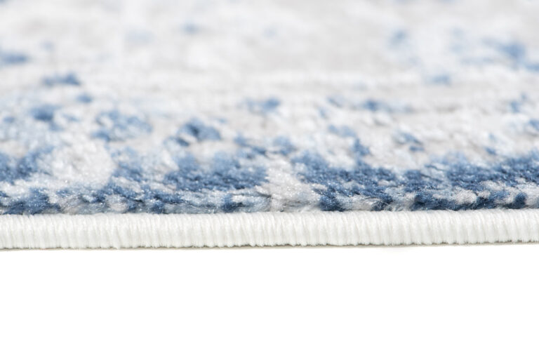 Alfombra Sky Azul Gris Borde Ornamental